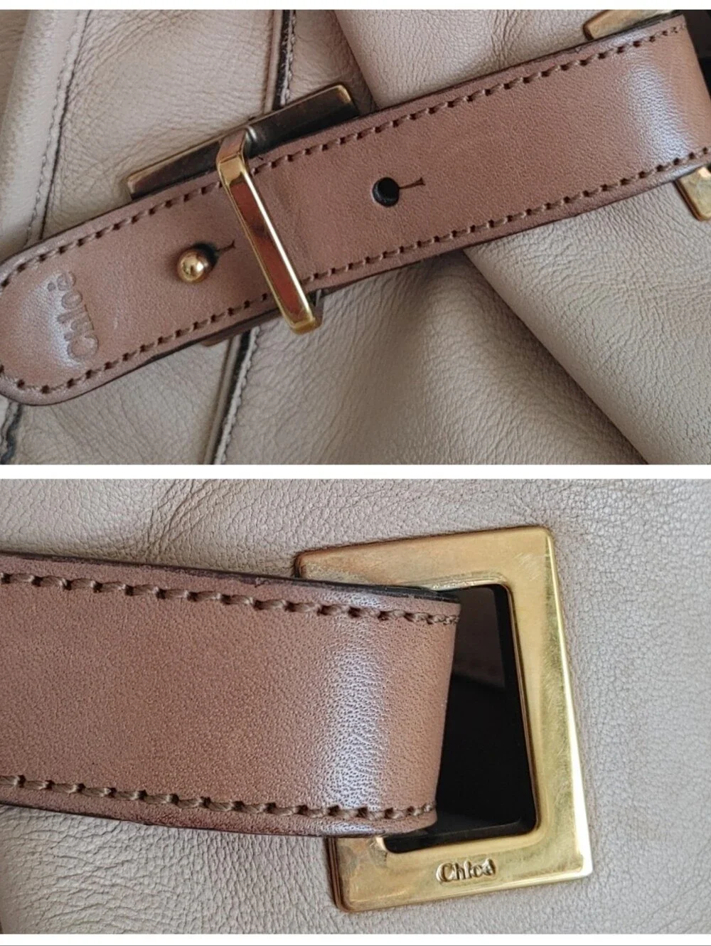 Chloe Amy Two Tone Leather Crossbody Bag - Picture 14 of 16
